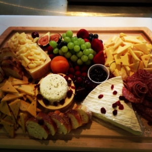 Artisanal cheeses from all over the world. Delicious platters available for ordering.